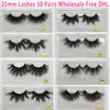 50 Pairs Ücretsiz DHL Vip Momo Dramatik Vizon Lashes 25mm Kirpikler Yumuşak Uzun 3D Vizon Kirpik Crisscross Tam Hacim Göz Lashes Makyaj