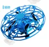 QFX UFO Induction Quadcopter Toy, Aircraft Gesture Sensing Interactive Drone, Altitude Hold UAV with Lights, for Kid Christmas Birthday Gift