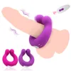 Casal vibrador para estimulação do clitóris do pênis brinquedos sexuais anel peniano vibrador, controle remoto sem fio estimulador do clitóris massageador Y200616