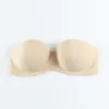 # A / b / c / d kopp sexiga kvinnor silikon strapless fly bh underwire vadderad push up bralette osynliga bras för kvinnors underkläder