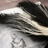 Diadema con deflector, tocado, diadema de mariposa de plumas negras, accesorio para el cabello con cristal9643816