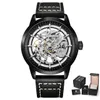 PAGANI DESIGN Brand Hot Sale 2019 Skeleton Hollow Orologi da polso da uomo in pelle Meccanico di lusso Orologio maschile Nuovo Relogio Masculino