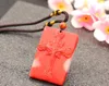 Naturel Rouge Blanc Hetian Jade Pierre Croix Pendentif Collier Chinois Jadéite Bijoux Charme Sculpté Jésus Amulette Cadeaux pour Femmes Hommes