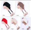 Mulheres caçador Chapéus Inverno Quente Bomber Faux Fox Fur Hat Gorros russo Ushanka malha de lã Pom Pom Earflaps aviador Caps