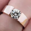 جديد وصول مصمم الأزياء الفضة rosegold خاتم الماس الرجال إمرأة أنيقة الخطوبة مجوهرات الذكرى الهدايا لنا حجم 6 7 8 9 10