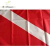 Plongeur vers le bas drapeau plongée sous-marine bannière Padi bateau 3*5ft (90 cm * 150 cm) Polyester drapeau bannière décorations pour la maison