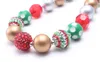 Kerstmis Kids Meisjes Chunky Kralen Ketting Armband Set Mode Baby Kinderen Festival Chunky Bubblegum Sieraden Set