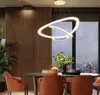 Modern Led pendant lights for living room dining room 4/3/2/1 Circle Rings acrylic body LED Pendant Lamp fixtures MYY