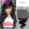 Brazilian Virgin Hair 10-26inch 7X7 Lace Closure Body Wave Human Hair Natural Color Seven By Seven Closures