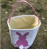 Pasen Rabbit Mand Pasen Bunny Bags Konijn Gedrukt Canvas Tote Bag Ei Snoepjes Manden Zee Shipping OOA3960