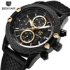 Benyar Mens Watches Top Luxury Sport Chronograph Fashion Men vattentätt lyxvarumärke Gold Quartz Watch Saat Reloj HOMBRE278Q