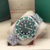 40mm Rbow Rainbow Diamond Bezel Sapphire Baselworld Orologio da uomo automatico verde Orologi da uomo Sport 116610LV Sub Date Orologi da polso318Z