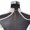 Brand White Black Red Pearl Necklace Collar Women Handmade Wedding Party Ladies Pearl Bead Shawl Cape Choker Necklace Jewelry2370758
