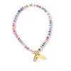 Boho-Muschel-Halskette, böhmische bunte Polymer-Ton-Muschel-Anhänger-Halskette für Frauen, Urlaubsschmuck, Strand-Accessoires