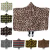 Kasta hooded filt solros barn filtar bärbar fleece filt baby cape julklapp leopard solros 18 design 10stws dw4278