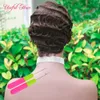 parrucca ombre Body Wave capelli vergini brasiliani corti capelli umani per le donne parrucche corte nere naturali parrucche afro ricci crespi con il bambino