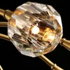 Modern Luxury Crystal Chandelier Lighting LED Light för vardagsrum Matsal Lampa Inomhuslampor Fixture Hängande sovrum Hemlampor