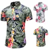 M-6XL 7XL Erkek Gömlek Casual Slim Fit Hawaiian Gömlek Erkekler Yaz Gömlek Yeni Stil Baskı Kısa Kollu Erkek Elbise