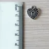 DIY Smycken Clip on Charm Dingle Charms Antik Silver Tone Valentine Heart Lock Charm för armband Halsband Örhängen Dragkedja