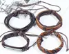 Marca vendendo moda men039s pulseira de couro tecido à mão multicamadas pulseira de couro genuíno 12 peças muito charme pulseiras j4735709