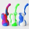 Factory Price Mini 5.31inches tall Gourd Silicone Smoking Pipe Silicone Hand Pipe Glass Pipe with multi color dab rig silicone bong
