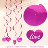 Cyuan 12 pz/lotto PVC Amore Cuore Foglio Appeso Turbinii Ornamenti A Spirale Giorno di San Valentino Anniversario di Matrimonio Decorazione Del Partito Forniture