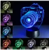 Novelty Gifts 3D Acrylic Entertainment camera illusion LED Lamp USB Table Light RGB Night Light Romantic Bedside Decoration lamp