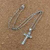 50 unids Benedict Medal Jesucristo Cruz Cross Charms Collares Collares para joyería masculina Personalidad creativa Regalo cristiano religioso A-581D
