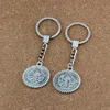 20pcslots KeyChain St Benedict de Nursia Pattern Medal Charms hängsmycken Key Ring Travel Protection Diy Jewelry A556F7496287788714