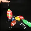 Portachiavi colorato Pipa da calcio Forma Mini Pipa per tabacco Sigaretta per tabacco Bong per acqua in silicone