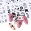12pcs Russian Letters Sliders for Nail Romantic Valentine Nail Art Water Transfer Sticker Water Decal Manicure Tip CHBN1069-1464