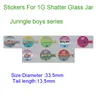 3 5G Çiçek Cam Kavan Etiket Bal Çörek Krepleri Pomelo Blanco Jungle Boys Runtz Stickers 1g Shatter Jars282t için Sharklato Stikers