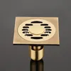 Floor Drains Antique Brass Shower Floor Drain Bathroom Deodorant Square Floor Drain Strainer Cover Grate Waste1557529