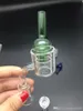 2 PC Zestaw XXL Quartz Bubber Banger Paznokci + Bubble Carb Cap Double Tube Quartz Banger Paznokci 10 14 18mm do szklanych Bongs Platform Oil i palenie wody