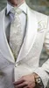 Smoking da sposo Paisley Uomo Smoking da sposa Scialle Risvolto Giacca da uomo Blazer Moda Uomo Cena / Vestito Darty Personalizza Designe (giacca + pantaloni + cravatta) 231