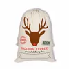 34 Options Christmas Gift Bags 100% Organic Cotton Canvas 50*70 cm Standard Size Cheap Santa Sacks Reindeers Santa Claus