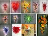 100% Mouth Blown Pendant Lamps CE UL Borosilicate Murano Style Glass Dale Chihuly Art Drop Pendant Arabic Ceiling Light Office Hotel Hall Lighting