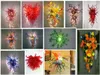 Pretty Color Handmade Blown Lamp Murano Style Modern Glass Chandelier Light CE UL Certificate Glass Shade LED Lighting Source Villa Decoration