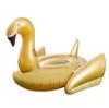 Quente dourado preto cisne flutua inflável natação piscina colchão brinquedo adulto tubos de pato gigante flamingo jangada lounge ar anel de natação brinquedos praia