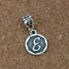 50st / lot antikvitet silver mix brev initial charm pendants för smycken gör armband halsband DIY tillbehör 14.8x30.8mm A-419A