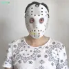 Darmowa wysyłka Halloween Biały Porowate Mężczyźni Maska Jason Voorhees Freddy Horror Movie Hokej Straszny Maski na Party Kobiety Masquerade