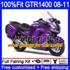 Injeção Gloss marrom molde quente corpo para KAWASAKI GTR1400 08 09 10 11 255HM.30 GTR1400 08 11 GTR 1400 2008 2009 2010 Kit 2011 carenagens