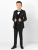 Black Boy Formal Suits Dinner Tuxedos Little Boy Groomsmen Kids Children For Wedding Party Prom Suit Formal Wear (Jackets+Pants)