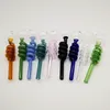6 Inche Pyrex Glass Oil Burner Pipe For Hookahs Smoking Accessories Multi Colors Straight Tube Spoon HandPipes Colorful Dab Wax Vaporizers SW06