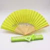 20PCS SILK FAN Beach and Tropical temáticos casamento favores com chuveiro Laser presente Cut Box pacote nupcial Presentes Evento Tabela Decor aniversário