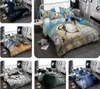 3Dオオカミの印刷された寝具セットパターンベッド衣服掛け布団カバーベッドシートセット枕カバーポリエステル282F
