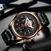Marca de luxo curren moda esportes masculino cronógrafo relógio de pulso aço inoxidável quartzo relógio masculino relogio ma253d