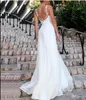 2020 New Lace Beach Wedding Dresses Beach A-line Wedding Dress Maternity Pregnant Boho Bridal Gowns Backless Spaghetti Straps