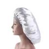 High Elasticity Wide-brimmed Women Turban Hat Large Print Silk Bonnet Sleep Cap Bonnet Women Turban Hat for Hair Accessories