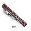 Wood Tie Clips 5.5 * 0.6 cm 4 Kolory Biznes Krawaty Klipy Geometryczne Wzory Tie Clip Mens Retro Tie Clip Do Bożego Narodzenia Prezent Bezpłatny TNT FedEx